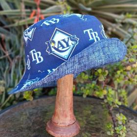 Tampa Bay Rays Bucket Hat, Reversible, Unisex Sizes S-XXL, Cotton, Handmade, summer fishing hat, ponytail sun hat, floppy hat