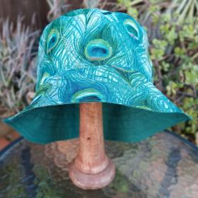 Peacock Feathers Bucket Hat, Unisex Sizes up to 4XL, Sun Hat, Floppy Hat, Summer Hat, Ponytail Hat