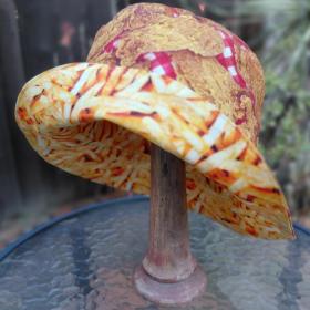 Fried Chicken and French Fries Bucket Hat, Reversible, Kids or Adults, Sizes to 4XL, floppy hat, sun hat, festival hat, fast food novelty hat