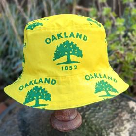 Oakland Flag Bucket Hat, Sizes up to 4XL, CIty of Oakland 1852 Tree flag, reversible, fishing hat, sun hat, floppy hat, adults or older children