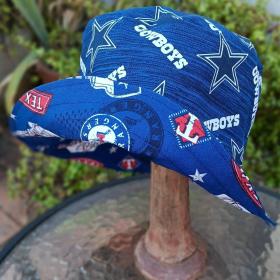 Dallas Cowboys / Texas Rangers Bucket Hat, Handmade, Reversible, Sizes up to 4XL, fishing hat, sun hat, floppy hat, ponytail hat