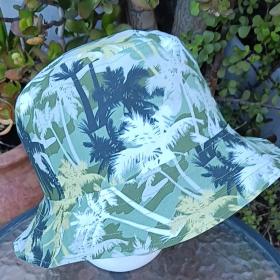 Palm Trees Camouflage Bucket Hat, Tropical Bucket Hat, Sizes up to 4XL, floppy hat, fishing hat, sun hat, beach hat, vacation hat, summer hat