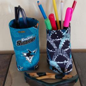 San Jose Sharks Upright Eyeglasses Holder, Handmade, Weighted Glasses Case, Glasses Stand, Eyeglasses Cup, Gift for Sharks fan, Hockey