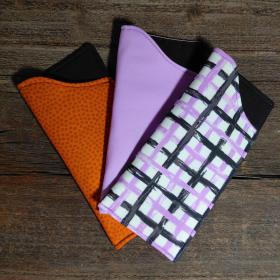 Purple and Black Eyeglass Sleeves, Team Colors Glasses Pouch, Purple and Black Sunglasses Case, Basketball GIft